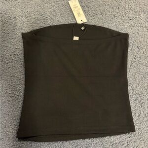 Garage Black Strapless Tube Tank Top